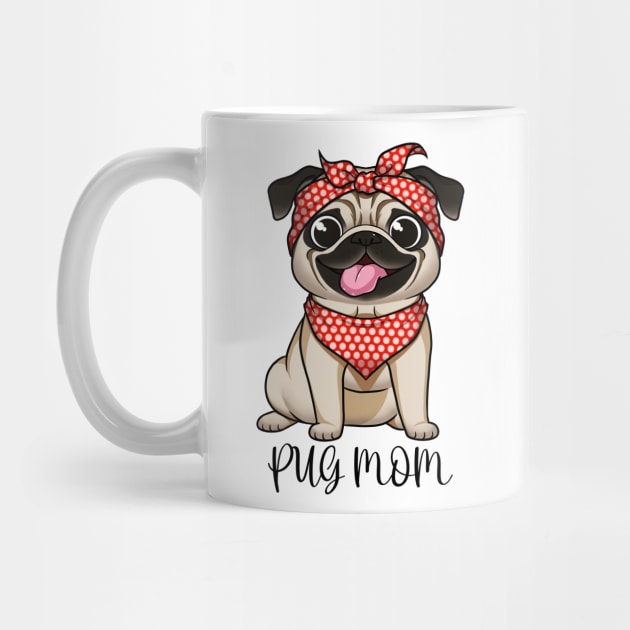 Pawsitively Pug Mom: Love, Woofs, and Wagging Tails by Holymayo Tee